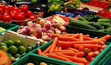 Veggies in boxes